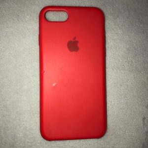 iPhone 7 Red Apple Silicone Case